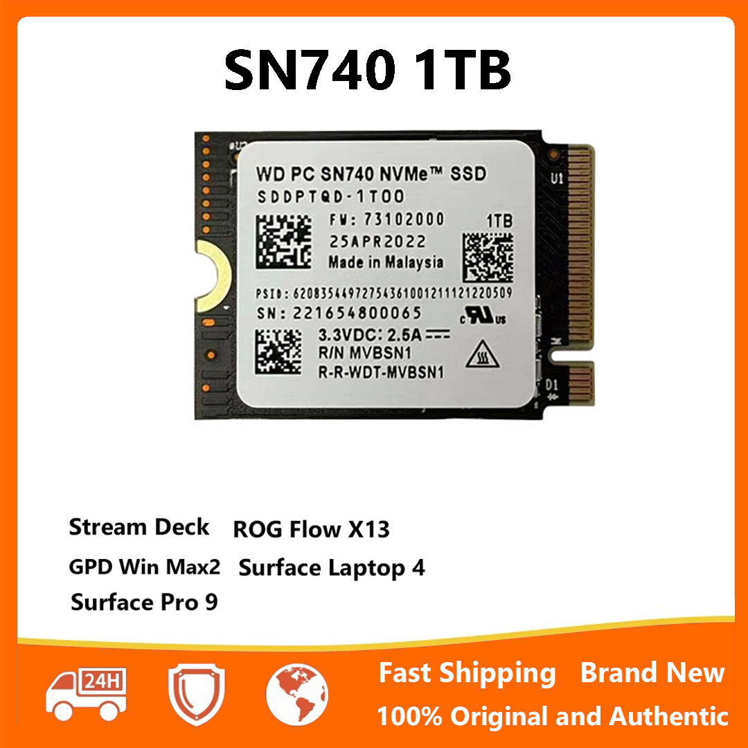 Western Digital Wd Sn740 2Tb/1Tb M.2 Nvme Pcie 4.0 Ssd For Steam