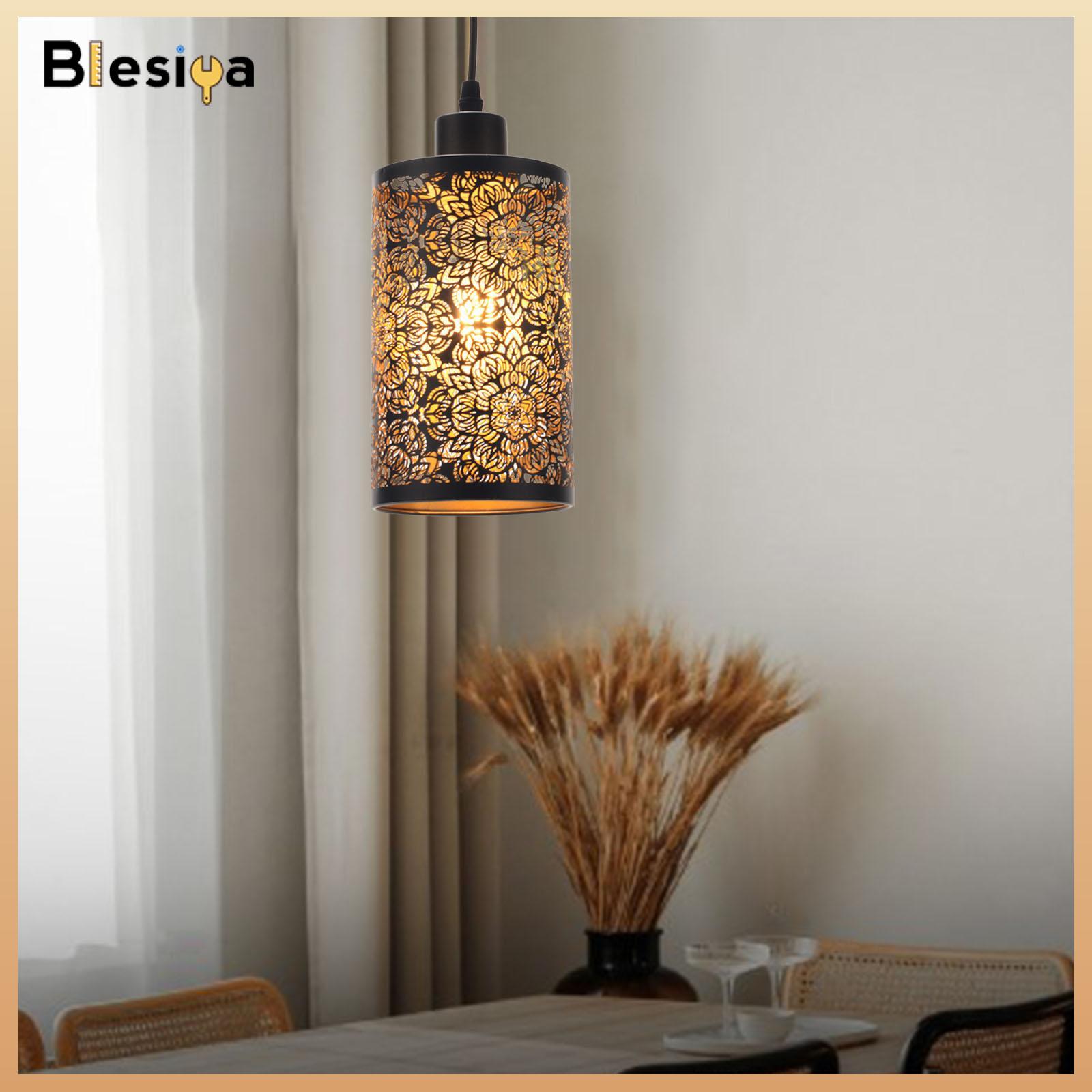 Blesiya Pendant Lamp Shade Hanging Light Fixture Cover Metal Lampshade for