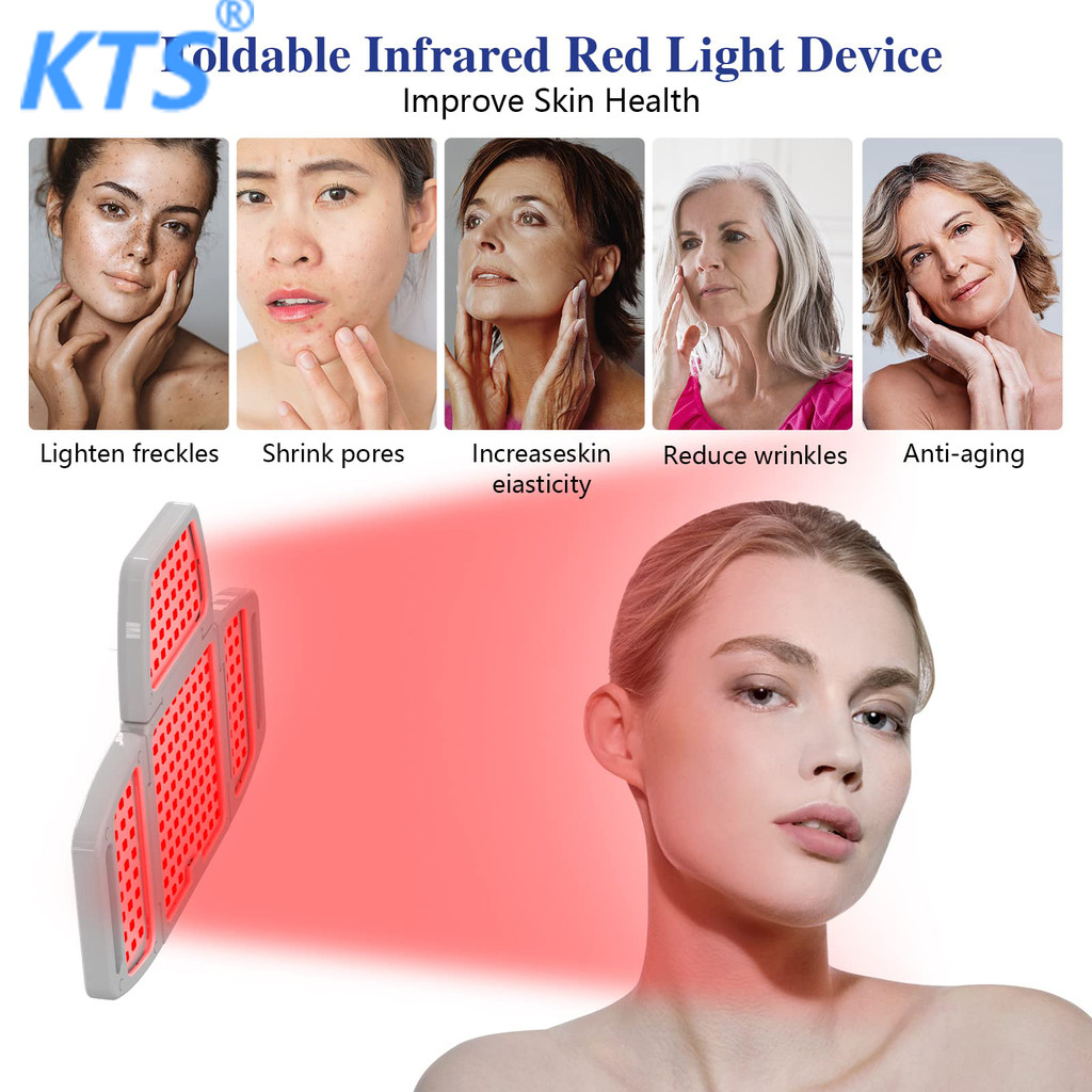 KTS Red Light Therapy,Facial Light Therapy Foldable Infrared LED Red Therapy Panel with RED 630nm&660nm, Near Infrared 880nm for Anti-Aging, Recovery,Pain Relief Skin Care at Home ราคา 3,999 บาท*ส่งฟรี