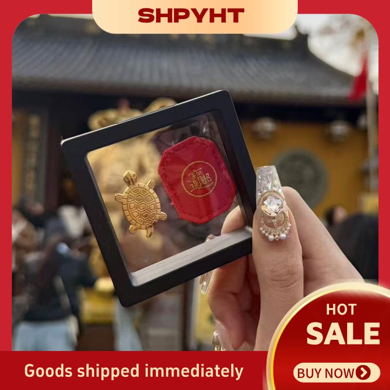 BU🎆🎇✨ Feng Shui Money Turtle Temple Lucky Wealth Mini Golden Tortoise Guarding Praying Home Decor Lucky Gift Miserly Turtle