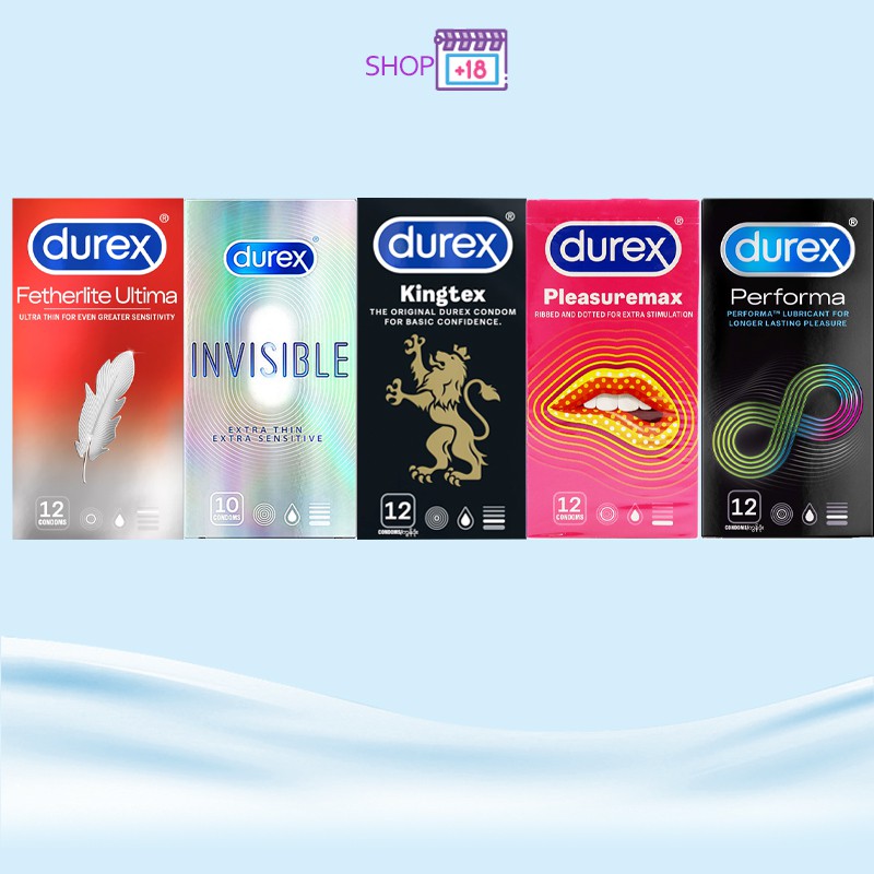 Bao cao su durex hộp 12 bcs đủ loại