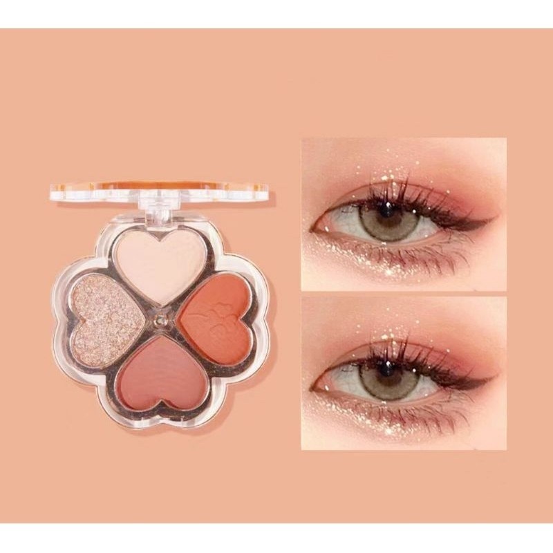 🍀Bảng Phấn Mắt LEIXINA Cỏ 4 Lá, Phấn Trang Điểm Lì, Màu Chuẩn Có Ô Nhũ Kim Tuyến Dùng Hàng Ngày, Đi Tiệc,...🎉