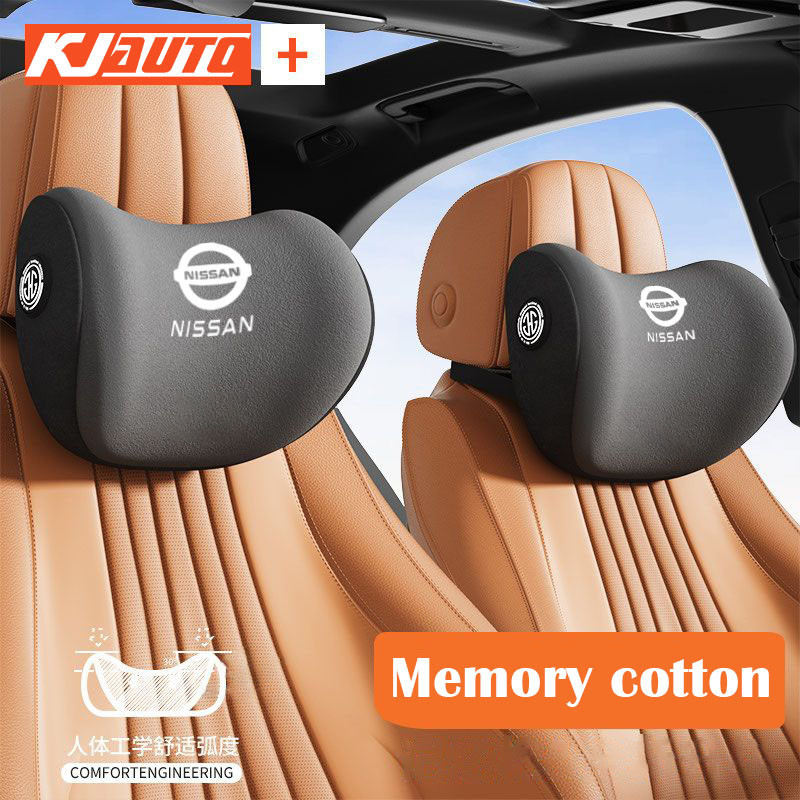 【 Ergonomics 】Nissan Memory Cotton Car Seat Headrest Soft and Comfortable Car Decoration Accessories for Kicks Versa Np300 Navara March Sentra Sylphy Qashqai Teana ราคา 119 บาท*ส่งฟรี
