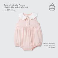 Body sát nách La Pomme cố cách điệu nụ hoa sớm mai - Sợi Jacquard Cotton mềm mại thoáng khí - Bé gái - 3M - 12M