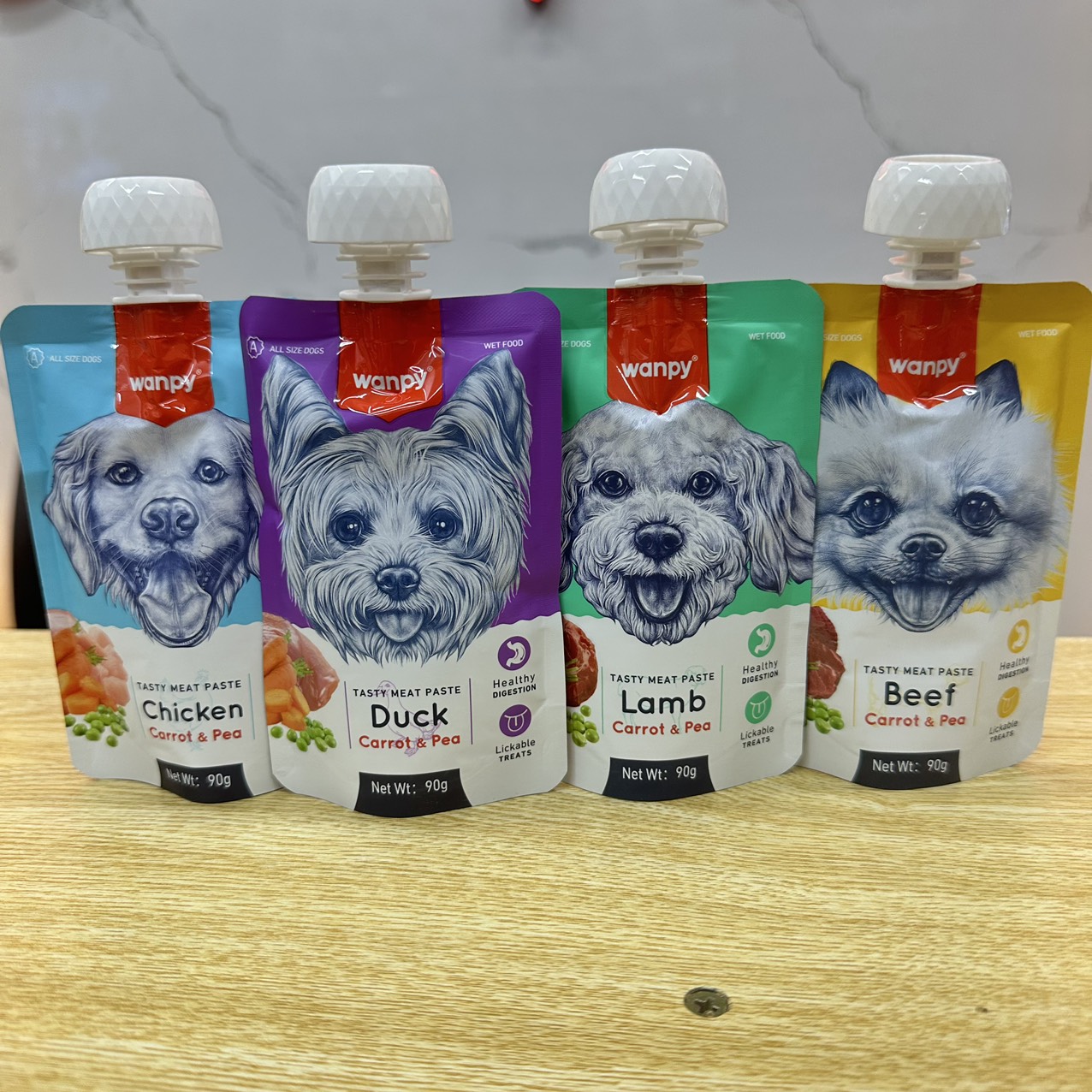 Soup thưởng cho chó wanpy nắp vặn tuýp 90g - súp thưởng wanpy cho chó