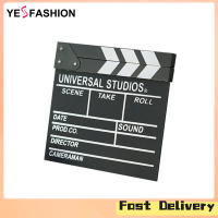 Yesfashion 12″x11″ Movie Film Clap Board Directors Film Movie Clapperboard Wooden Movie Clapboard Film Clapper Board For Film TV Movie Cut Action Scene Photograph Decor