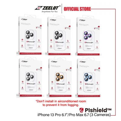 ZEELOT PIshield Titanium Alloy Lens Protector for iPhone 13 Pro 6.1"/13 Pro Max 6.7" (3 Cameras)