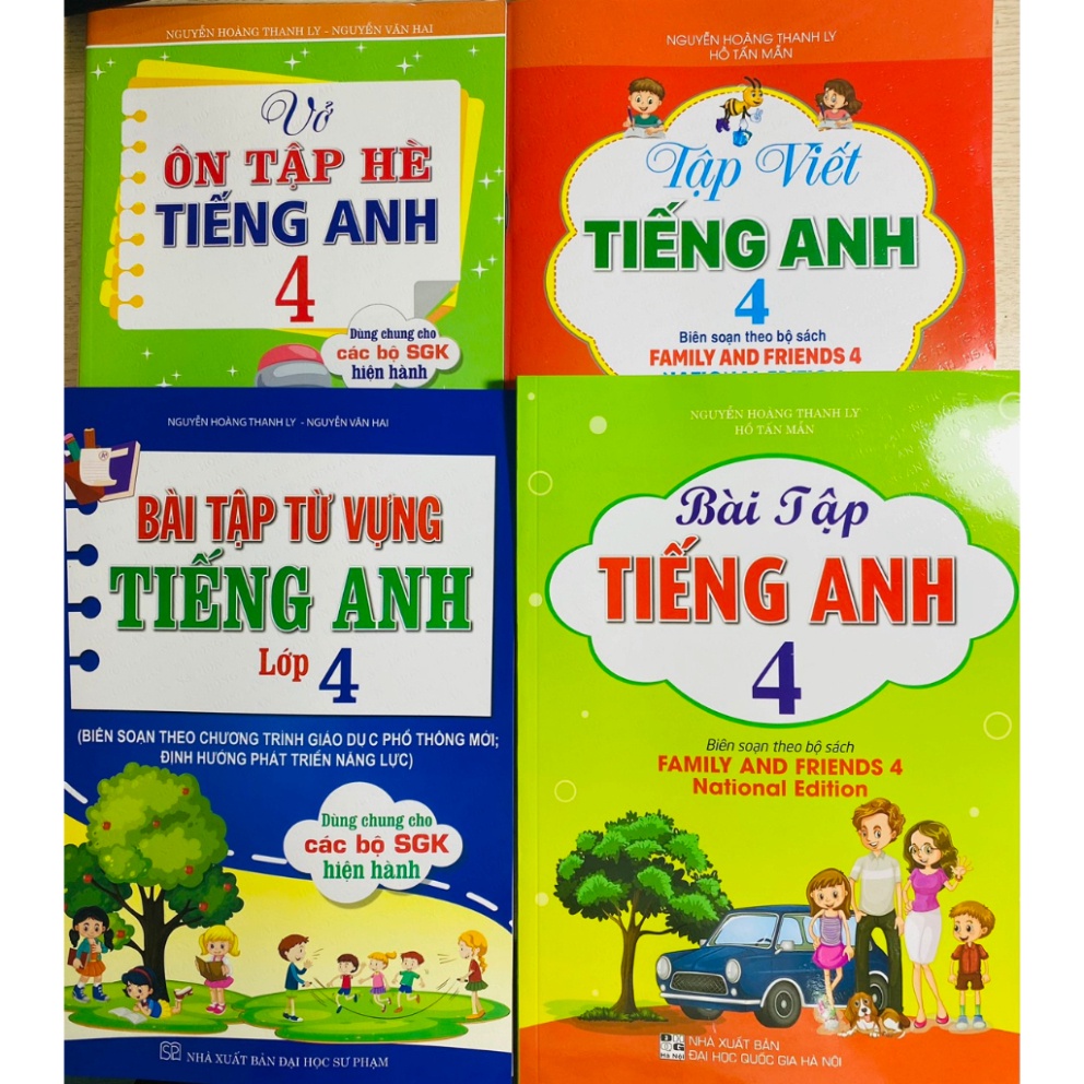Combo 4 cuốn sách bộ trợ môn tiếng Anh lớp 4 (chương trình mới) ( HA )