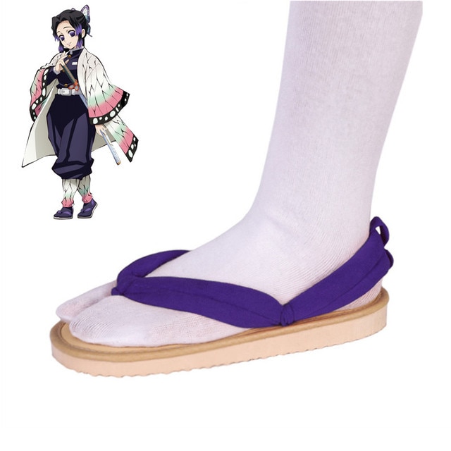 Demon Slayer Cosplay Shoes Kimetsu No Yaiba Kamado Tanjirou Clogs Sandals Kamado Nezuko Geta Kochou 