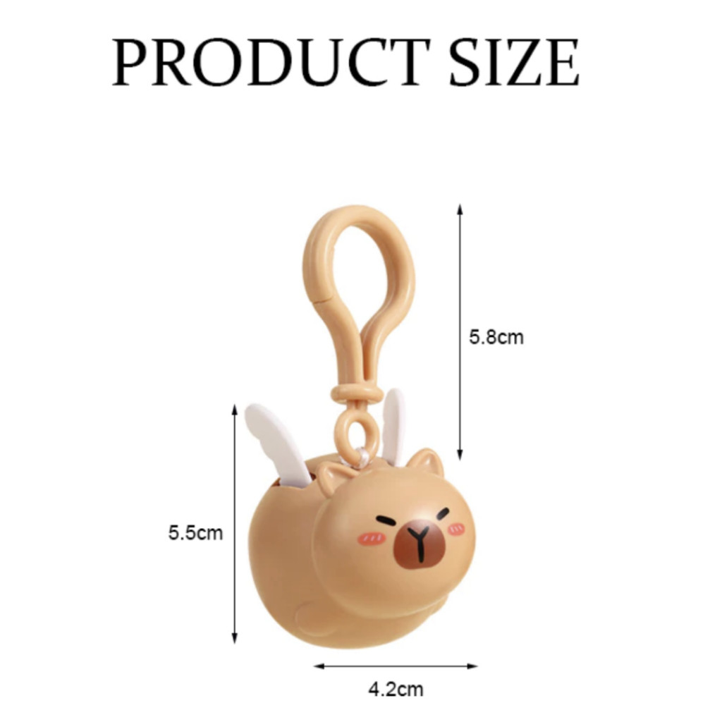 Móc khóa capybara bay móc khóa gấu dâu dễ thương móc khóa ong bay đáng yêu họa tiết hoạt hình
