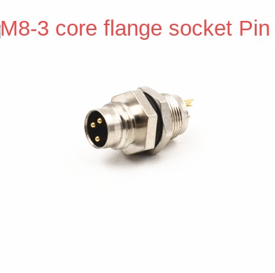 M8 Ổ cắm 3P dạng chân (Đầu Nối 3 Lõi), Kích Thước Lỗ 8MM | Chuẩn Chống Nước | Tùy chọn: Ổ Cắm + Đầu Cắm | Đầu Nối 3-4 Lõi