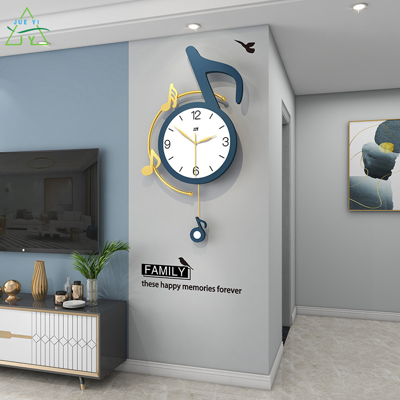 KS Wall clock modern light luxury wall clock living room home restaurant