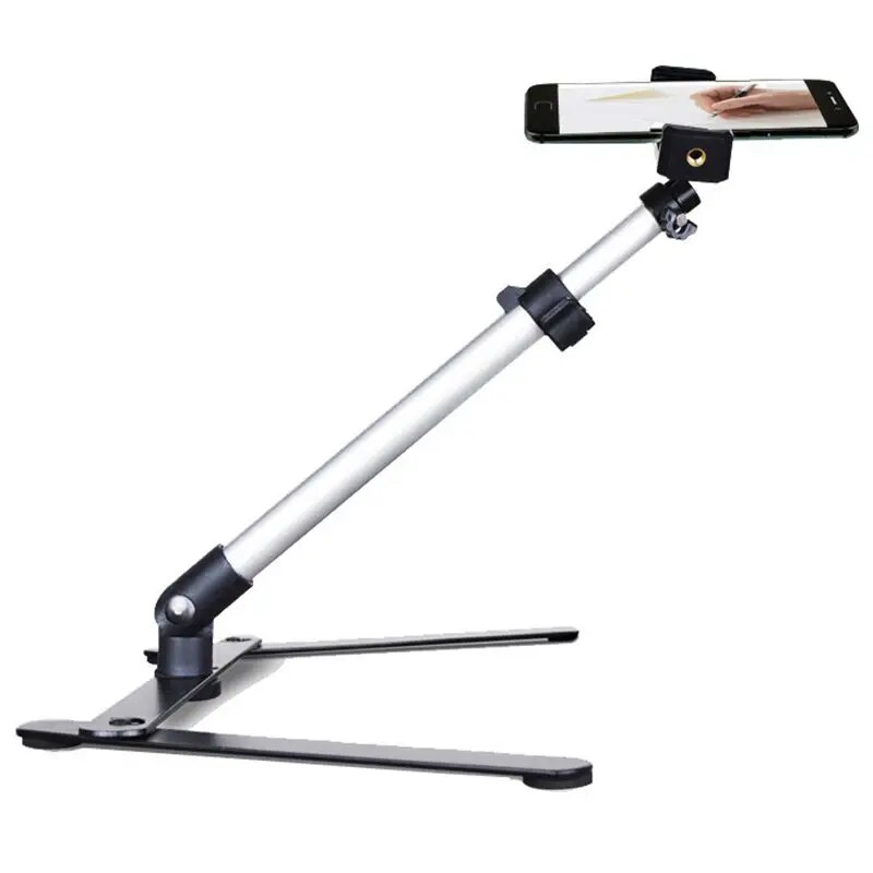Nhiếp ảnh có thể điều chỉnh giá để mặt bàn Bộ Mini MonoPod + clip điện thoại điền vào điều khiển bluetooth ánh sáng