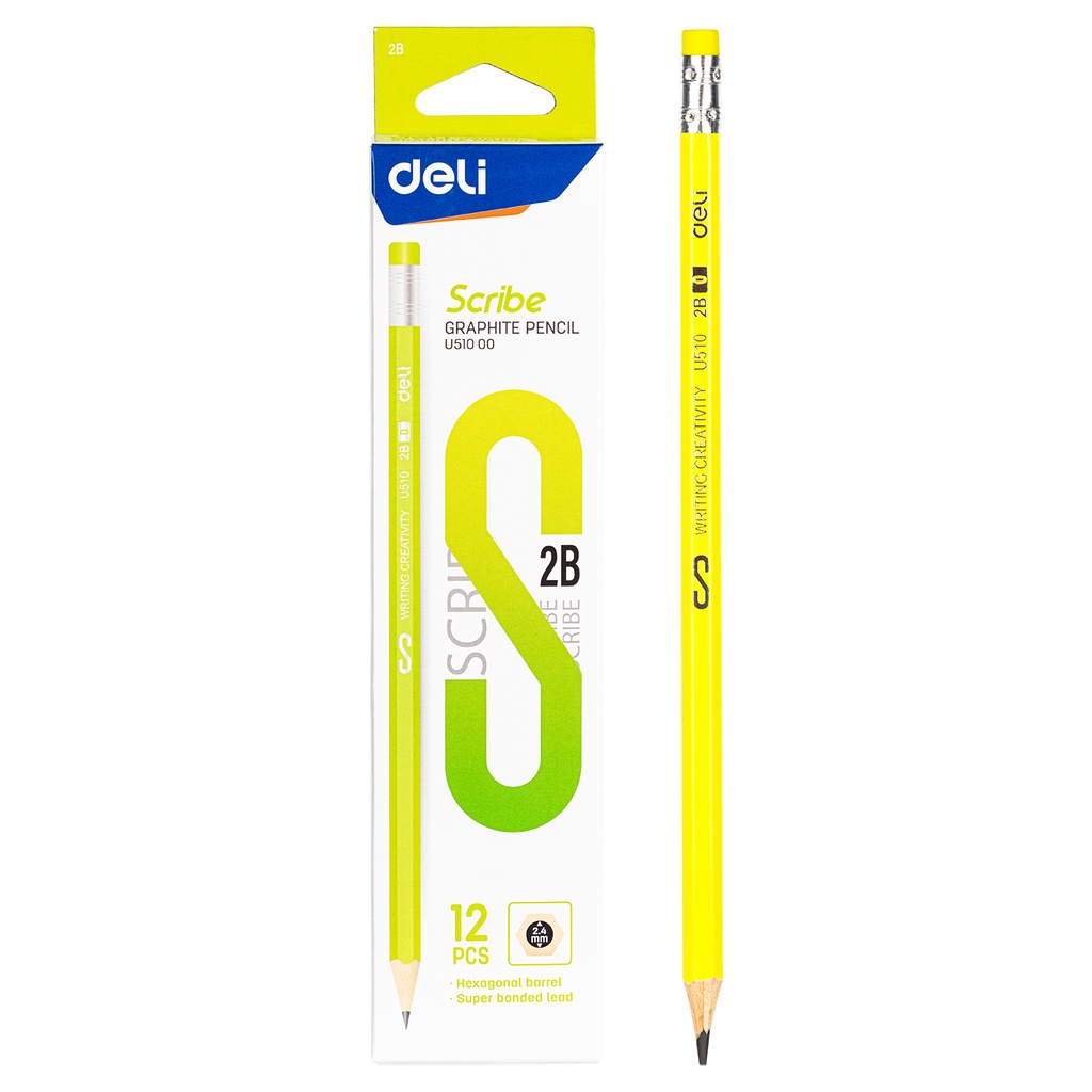 Deli Scribe Pencil 2B/HB 12pcs/box