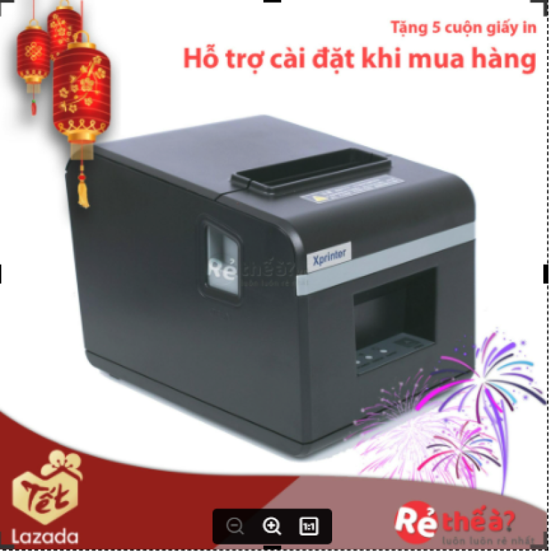 Máy in hóa đơn XPRINTER N160II KHỔ GIẤY 80mm (CỔNG KẾT NỐI LAN) Hàng Nhập Khẩu + Tặng kèm cuộn giấy in nhiệt khổ 80mm