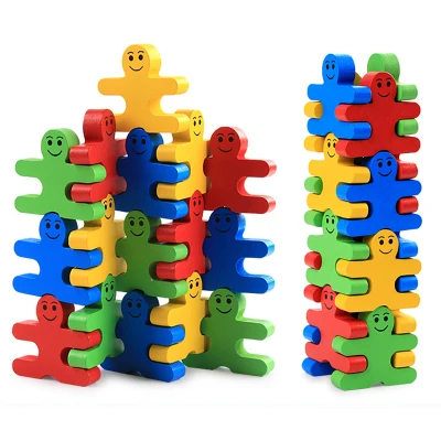 Montessori Educational Toys for Kids Early Learning Development Wooden Materials Intelligence Preschool Teaching Balance Villain Game