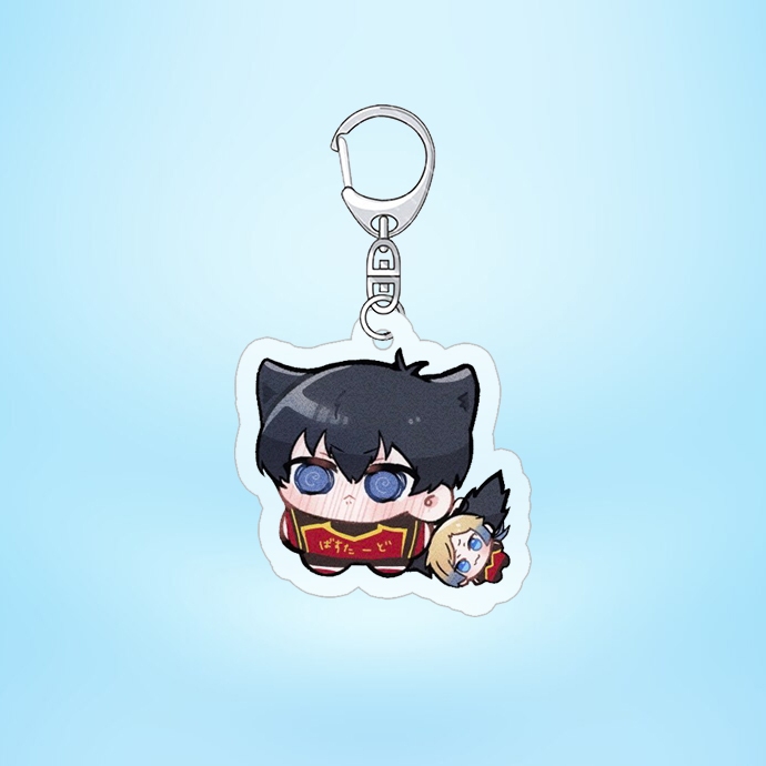 Móc khóa keyring ISAGI x KAISER BLUE LOCK in hình anime chibi quà tặng dễ thương