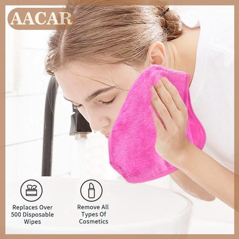 AACAR 5 7 chiếc khăn mặt bằng sợi nhỏ vải tẩy trang có thể tái sử dụng khăn trang điểm khăn mặt làm sạch sâu dụng cụ chăm sóc da