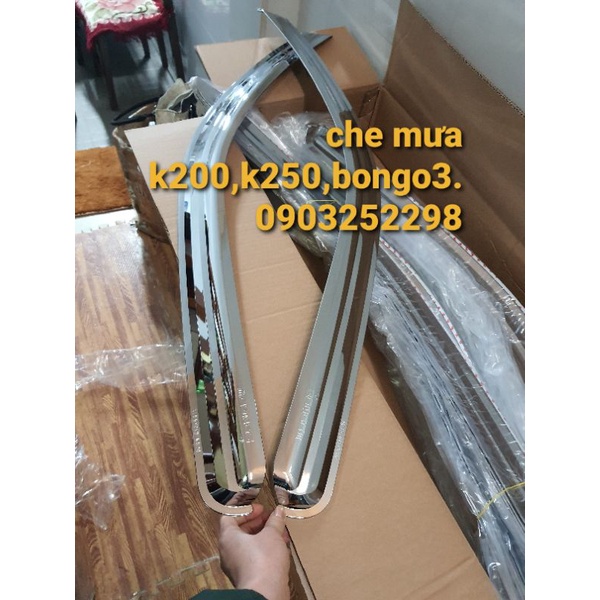 Che mưa, vè che mưa k200,k250,bongo3, k149 mạ crom hoặc đen korea dày đẹp
