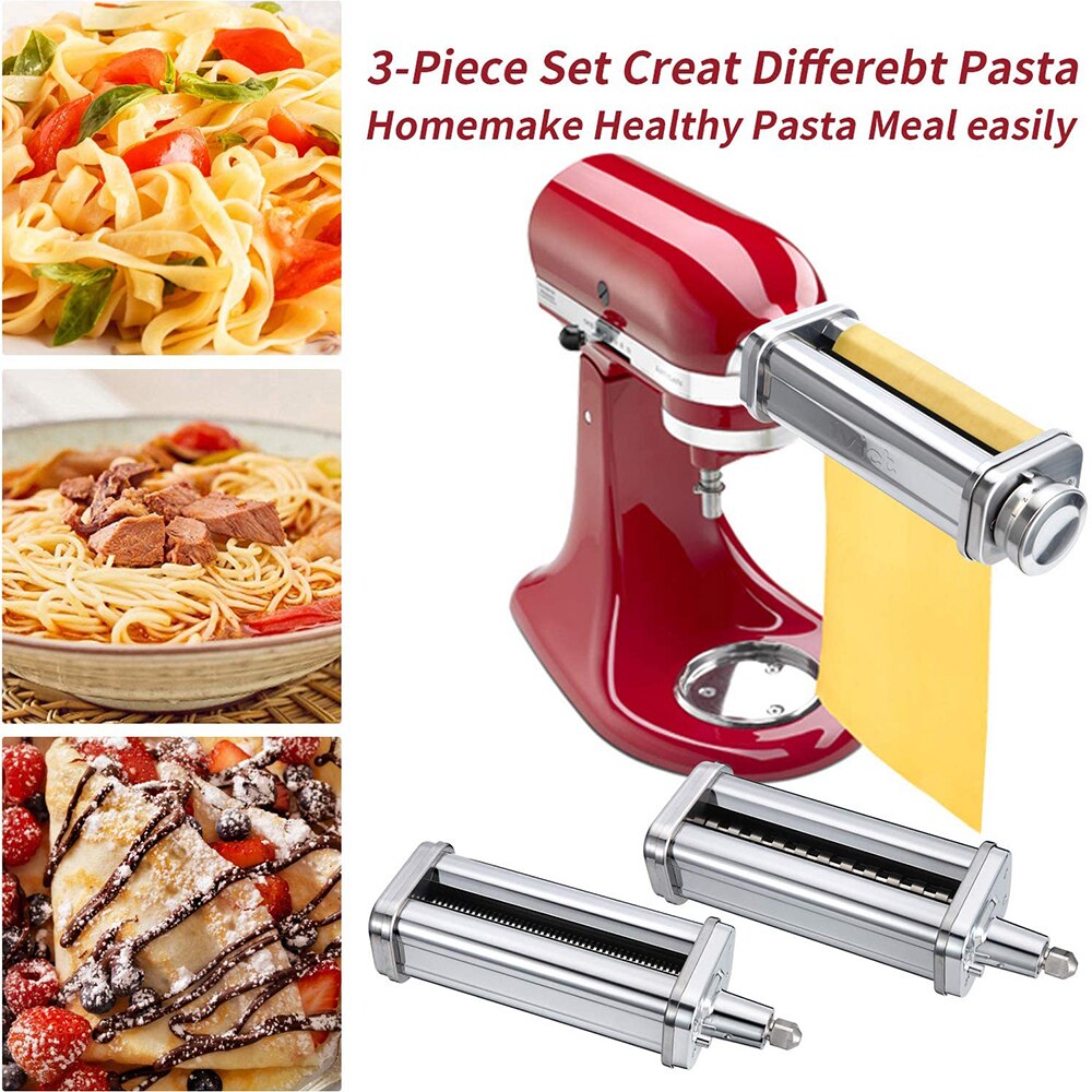 Thích hợp cho KitchenAid Máy tính để bàn trộn bề mặt Báo Chí một trong ba tự làm mì máy cắt máy cắt bằng thép không gỉ