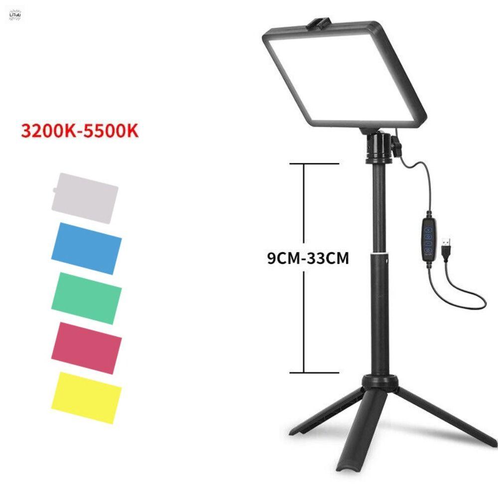 LITUILI Đèn bổ sung Đèn LED quay video chụp ảnh Đèn phát trực tiếp Thẻ 5 màu Không dễ rung Di động Chụp ảnh/phát trực tiếp