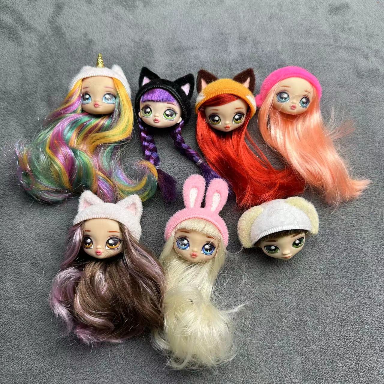 Original Small Size NANANA Miss Doll Head Doll Essories Children s DIY Toy
