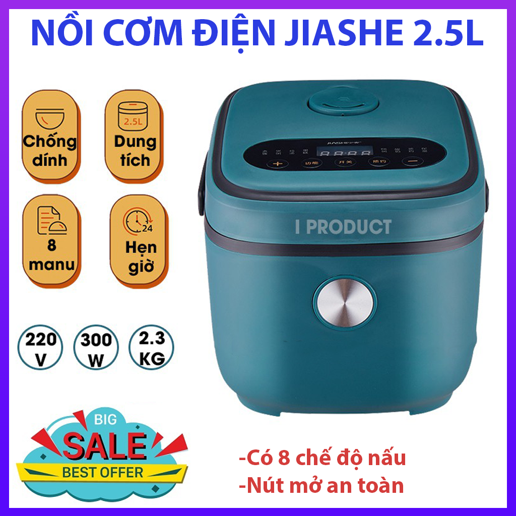 Nồi cơm điện tử chính hãng Jiashi 2.5L - Nồi cơm mini chống dính