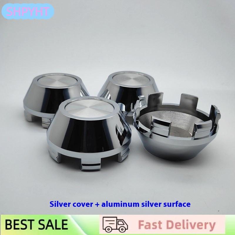 SHPYHT 4ชิ้นสำหรับ Nissan MAZDA อุปกรณ์เสริมหมวกกลางรถ64มม. พร้อมโลโก้สัญลักษณ์ทึบขอบล้อฝาครอบฮับ ราคา 104 บาท*ส่งฟรี