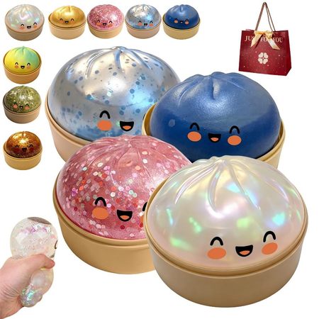 Vebone Big Dumpling Squishy, Squeeze Toy Cute Steamed Dumpling Stress Relief Toy Packed in a Mystery Box Stress Relief Toy ราคา 89 บาท*ส่งฟรี