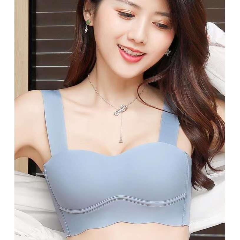 Áo ngực Lovito có nút khóa màu trơn phong cách sexy cho nữ LNL