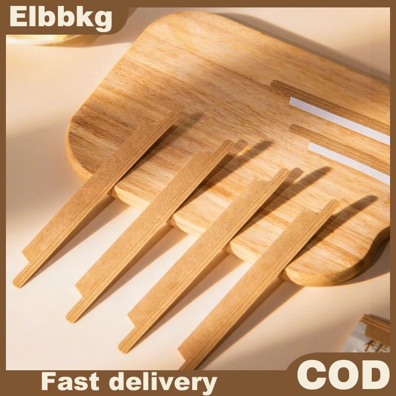 Elbbkg 50pcs tái sử dụng Kraft túi giấy Miệng Clip bao bì túi con dấu tự dính Cà Phê Trà bánh mì Snack túi kraft giấy niêm phong dải