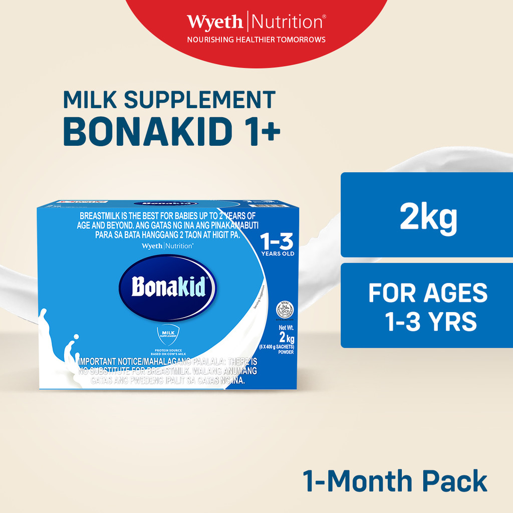 BONAKID 1+ Stage Three Milk Supplement Powder for Children 1 to 3 Years Old 2kg