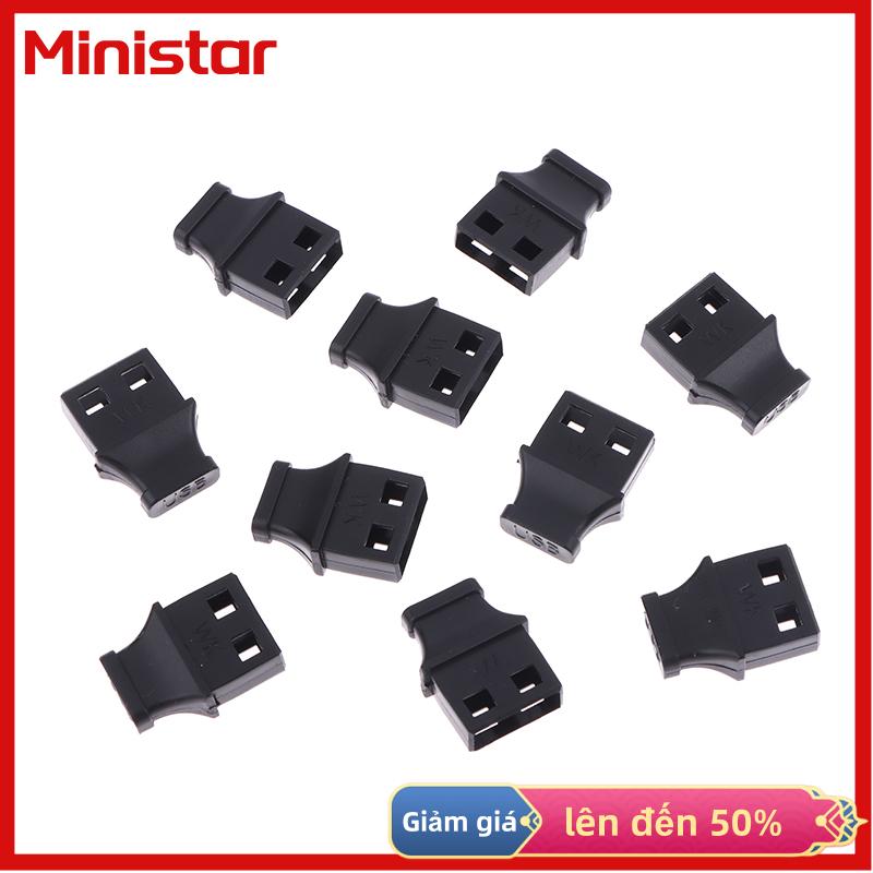 Ministar 5 10 cái phích cắm cổng USB loại A có tay cầm nắp chống bụi cho máy tính xách tay Nắp ổ cắm máy tính giao diện không sử dụng phích cắm chống bụi