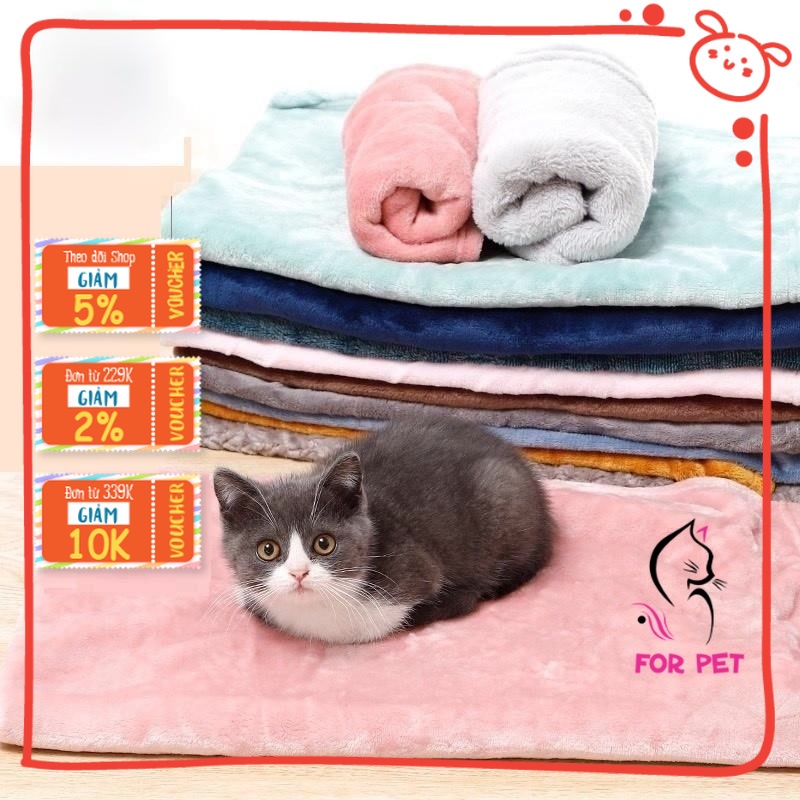 🌈 chăn mền cho chó mèo - chăn đắp, thảm ngủ chất liệu lông cừu siêu mềm mịn cho thú cưng.