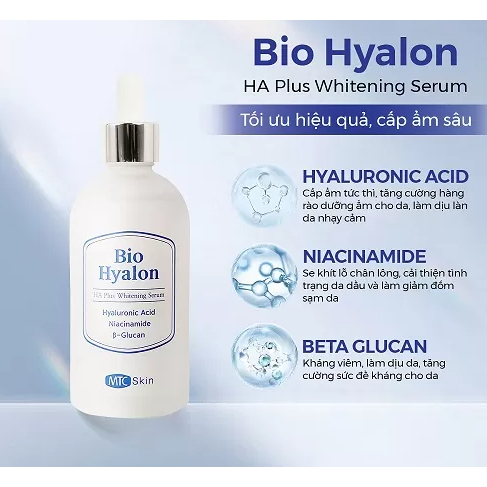 Tinh Chất Serum Ha, B5, Vita-C, Serum Mtc Skin Hàn Quốc Dưỡng Da, Cấm Ẩm, Phục hồi Da Chính Hãng