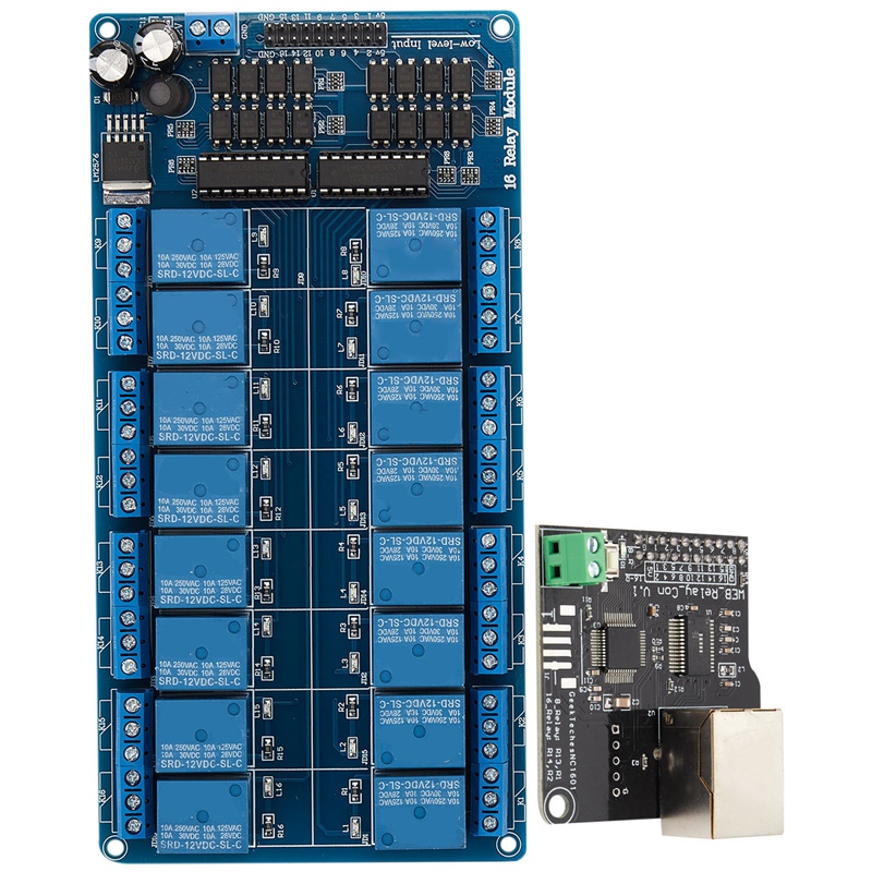 Ethernet Control Module Lan Wan Network Web Server RJ45 Port 16 Channel Relay Is Ethernet Controller Board.RJ45 Interface