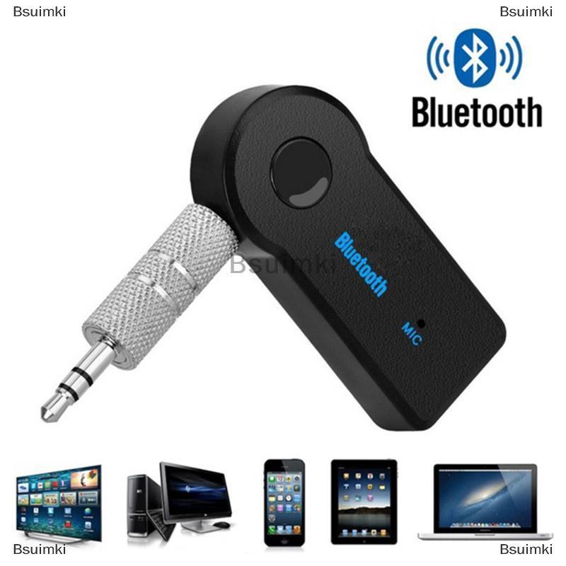 [COD] Bsuimki 2 in1 không dây Bluetooth 5.0 Receiver Transmitter 3.5 mét jack cho âm nhạc xe hơi âm thanh