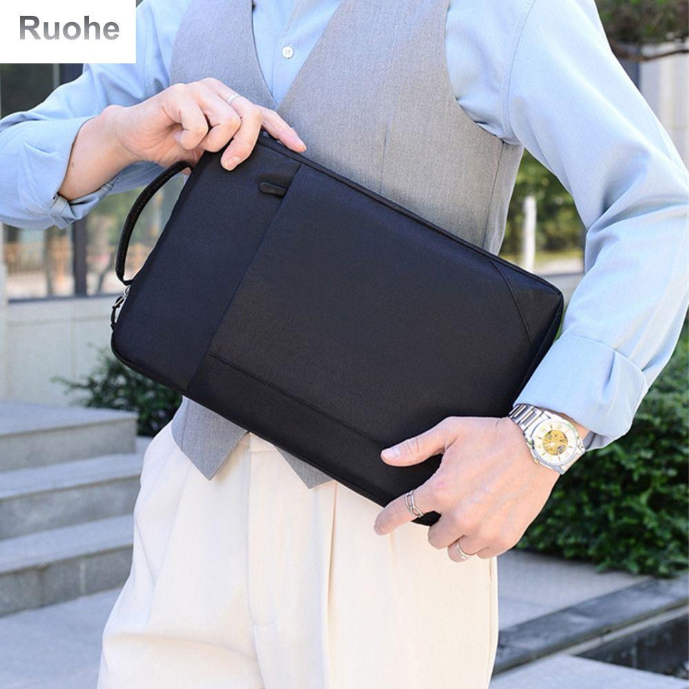 RUOHE Portable Waterproof OX Cloth Meeting Data Storage Handbag Tablet PC