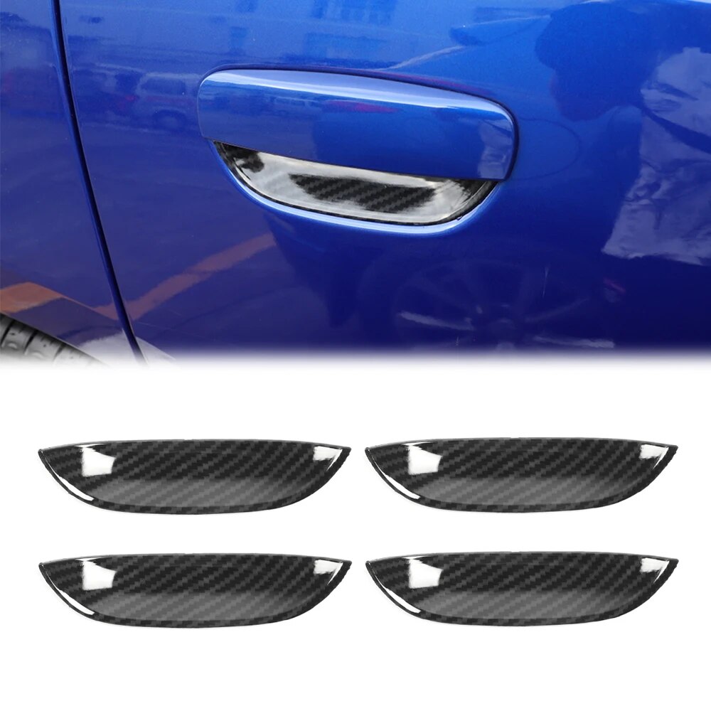 Bên Ngoài Cửa Bát trang trí vỏ bọc trang trí cho Dodge sạc 2015-2020 2021 2022 2023 4 cái phụ kiện ngoại thất Xe Hơi ABS sợi carbon