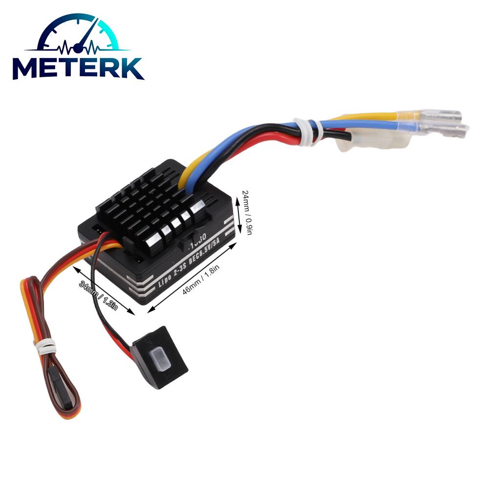 Meterk 80A Brushed Electronic Speed Controller Water Proof ESC for Car Boat Model Compatible with 540 550 750 Motor 6.5V5A BEC Output Giá 628,000 Đồng*Miễn phí vận chuyển