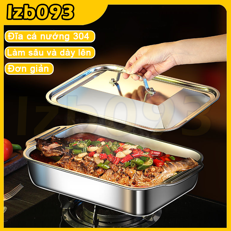 khay đựng inox 304 ,Khay inox đa năng, khay đựng topping, ăn lẩu thập cẩm, cá chép om dưa, chất liệu inox 304