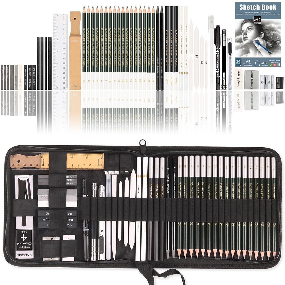 【AA MALL】ชุดดินสอวาดรูป รวม 50/54ชิ้น Sketch Pencil Set Sketching Pencil Set Drawing Pencil Kit Charcoal Pen Sketch Set