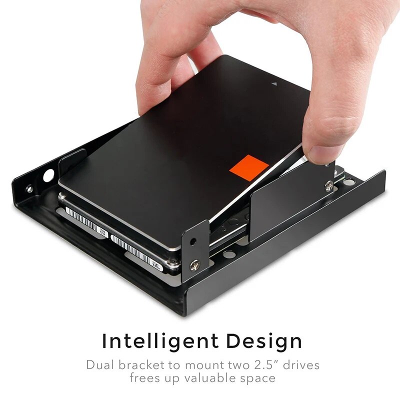 Mát hai lớp SSD khung kim loại 2.5 inch đến 3.5inch SSD ngoài kim loại Bộ Khung giá đỡ cho bộ chuyển đổi cho SATAII 2.5 inch cứng điều khiển