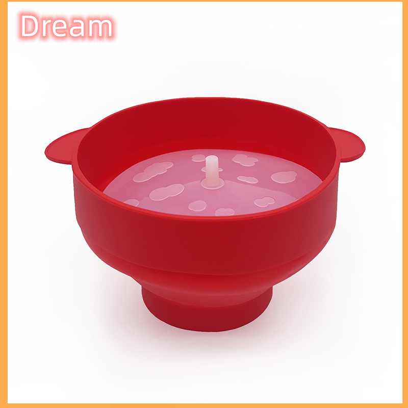 🔥🔥🔥Dream Kitchen Microwave Popcorn Bowl Bucket Silicone DIY Popcorn Maker With Lid Chips Fruit Dish High Quality Easy Tools Popcorn
