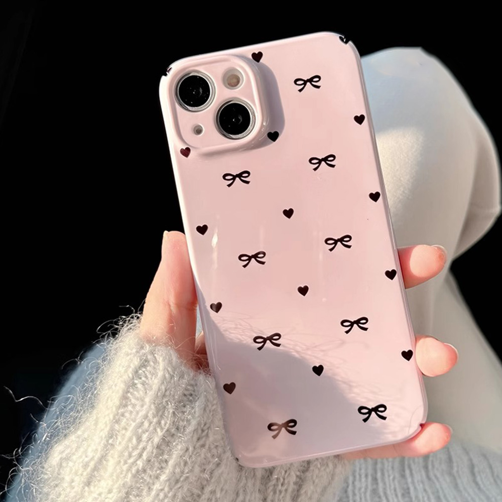 Ốp điện thoại cho Iphone nơ đơn giản 11 15 14 13 12 Pro Max 7plus 8 Plus XR XS x Ống kính máy ảnh Vỏ