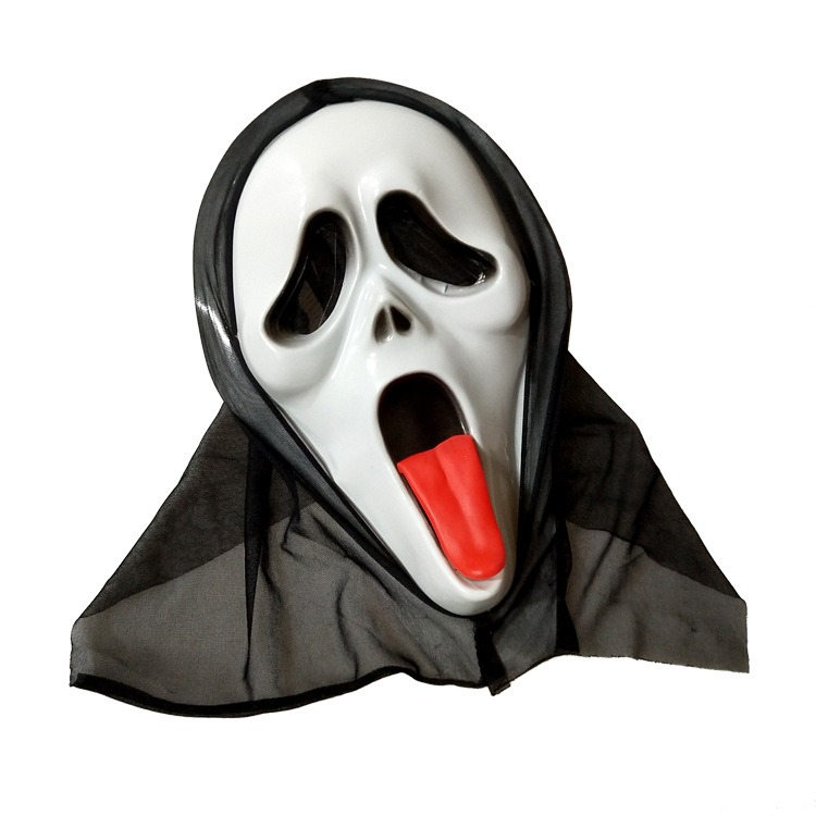 Mặt Nạ Hóa Trang Halloween Hình Ma Kem  Lè Lưỡi Đỏ Đáng Sợ hacker - MSP480382