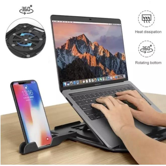 laptop stand laptop accessories laptop stand holder Portable laptop stand with phone holder vertical laptop stand aluminum laptop holder 360°rotatable