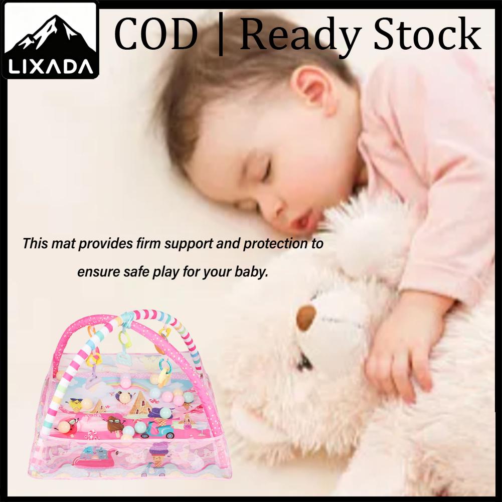 LIXADA Baby GYM Play MAT การ์ตูน Candy โรงงานรูปแบบของเล่นเด็ก Play MAT สแควร์รูปปลอดภัยพับมัลติฟังก์ชั่นสำหรับกลางแจ้ง ราคา 2,049 บาท*ส่งฟรี