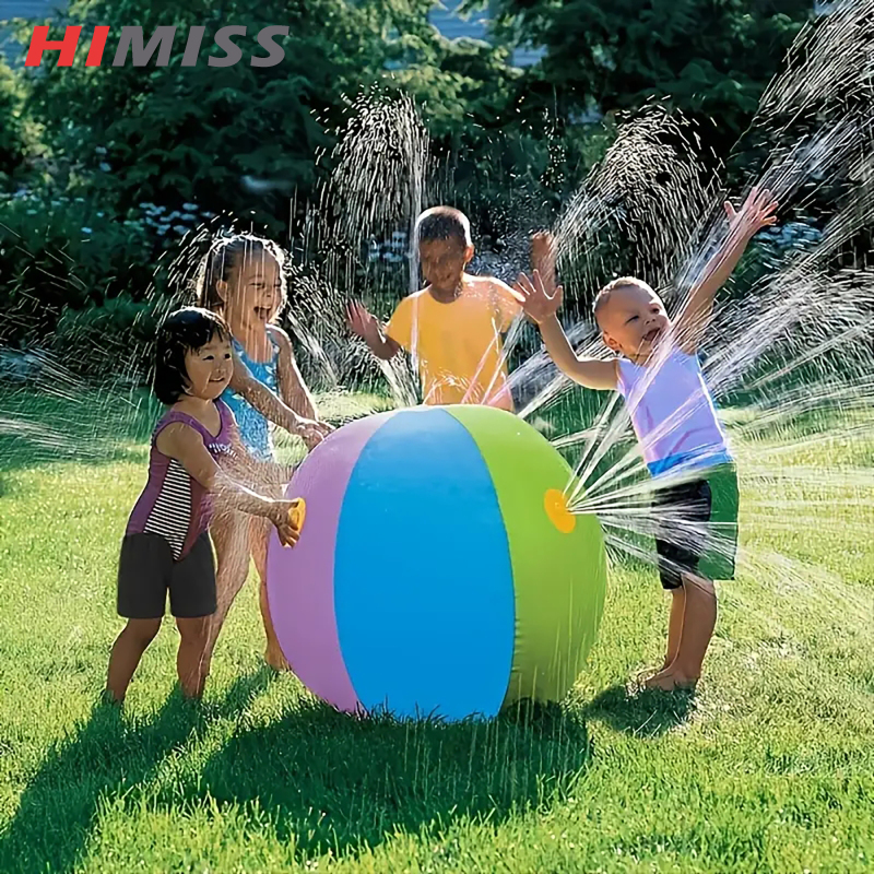 HIMISS Inflatable Kids Sprinkler Toy Kdis Rainbow Ball Water Balloon Toy For Outdoor Backyard Lawn Beach Swimming Pool ราคา 194 บาท*ส่งฟรี