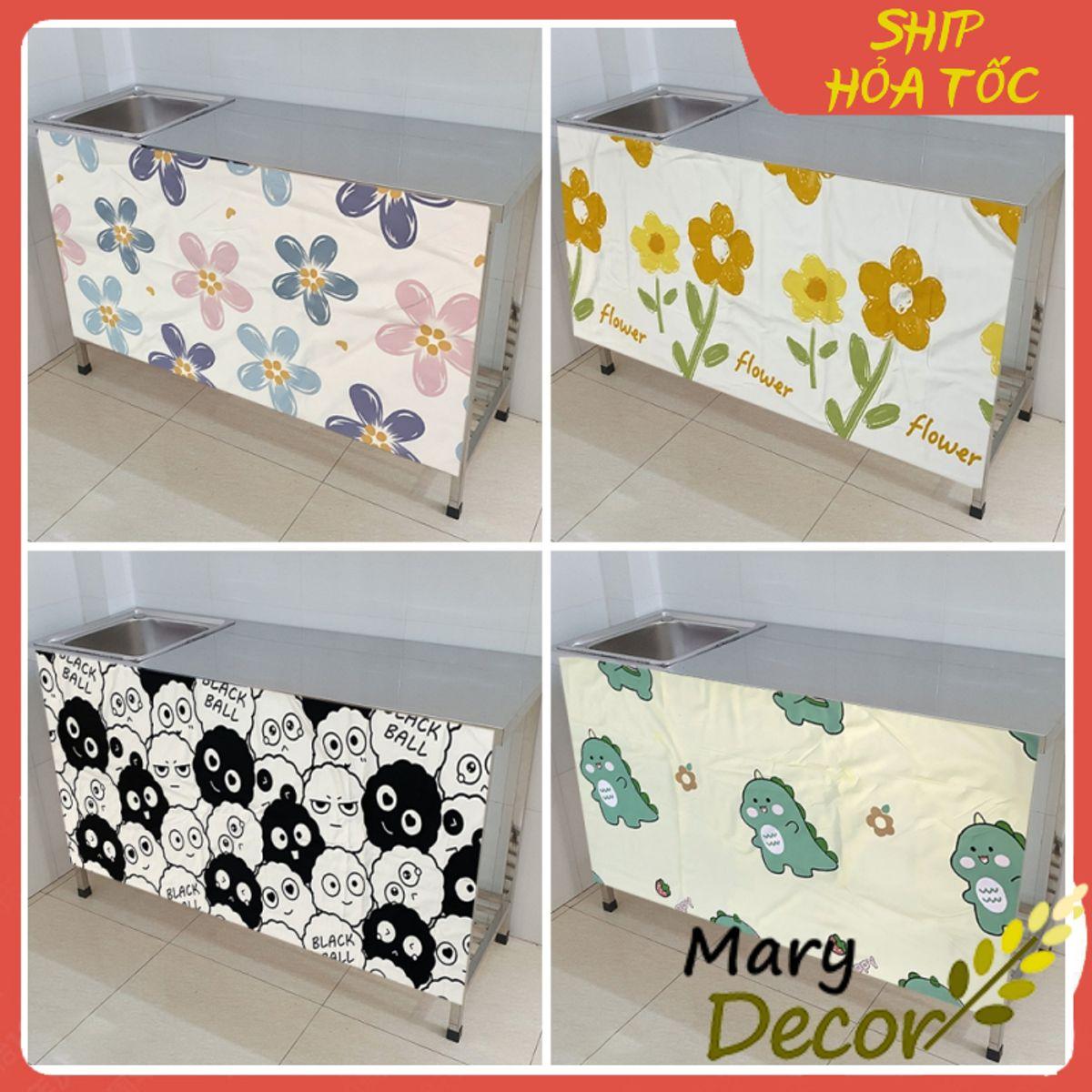  Rèm che bếp 150x70  220x70cm dán kệ bếp tủ bếp mini phòng trọ KÈM GAI DÁN Marydecor tiện dụng nhiều mẫu xᶖnh xắn vintage 